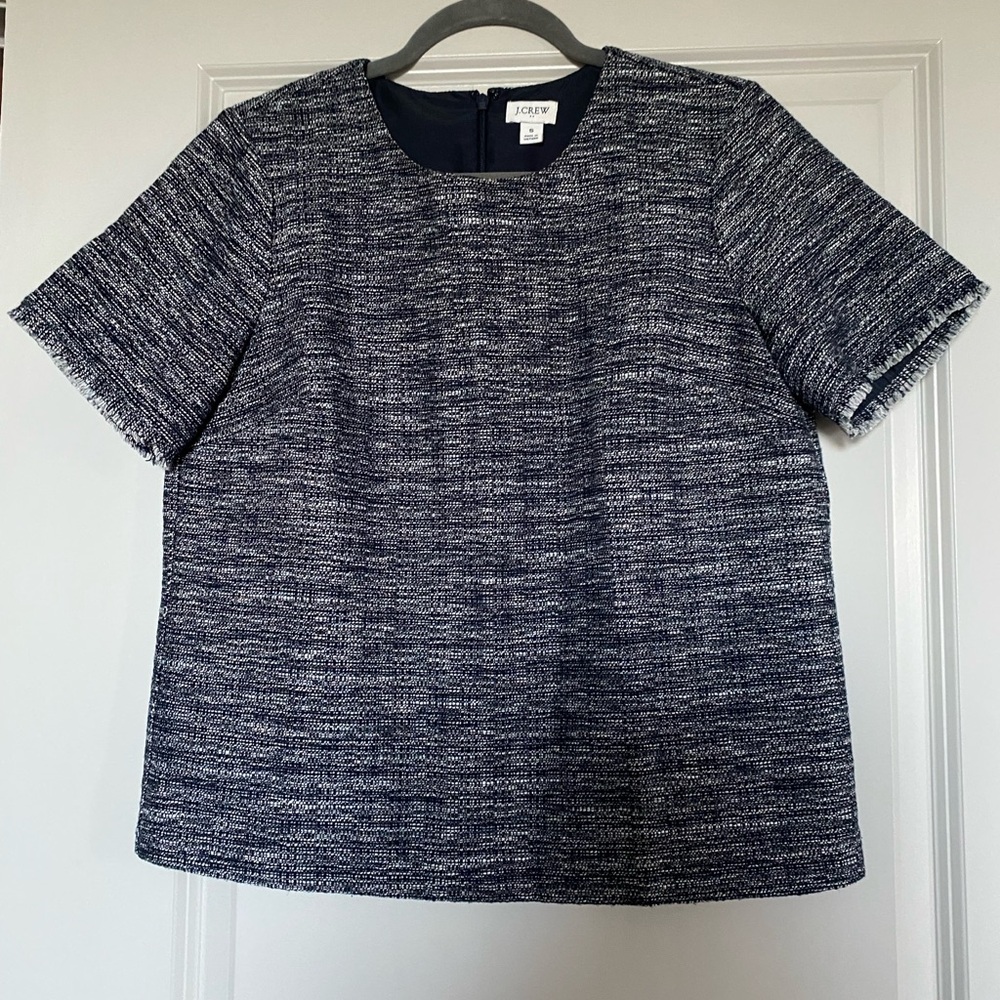 J. Crew Gray Boxy Blouse